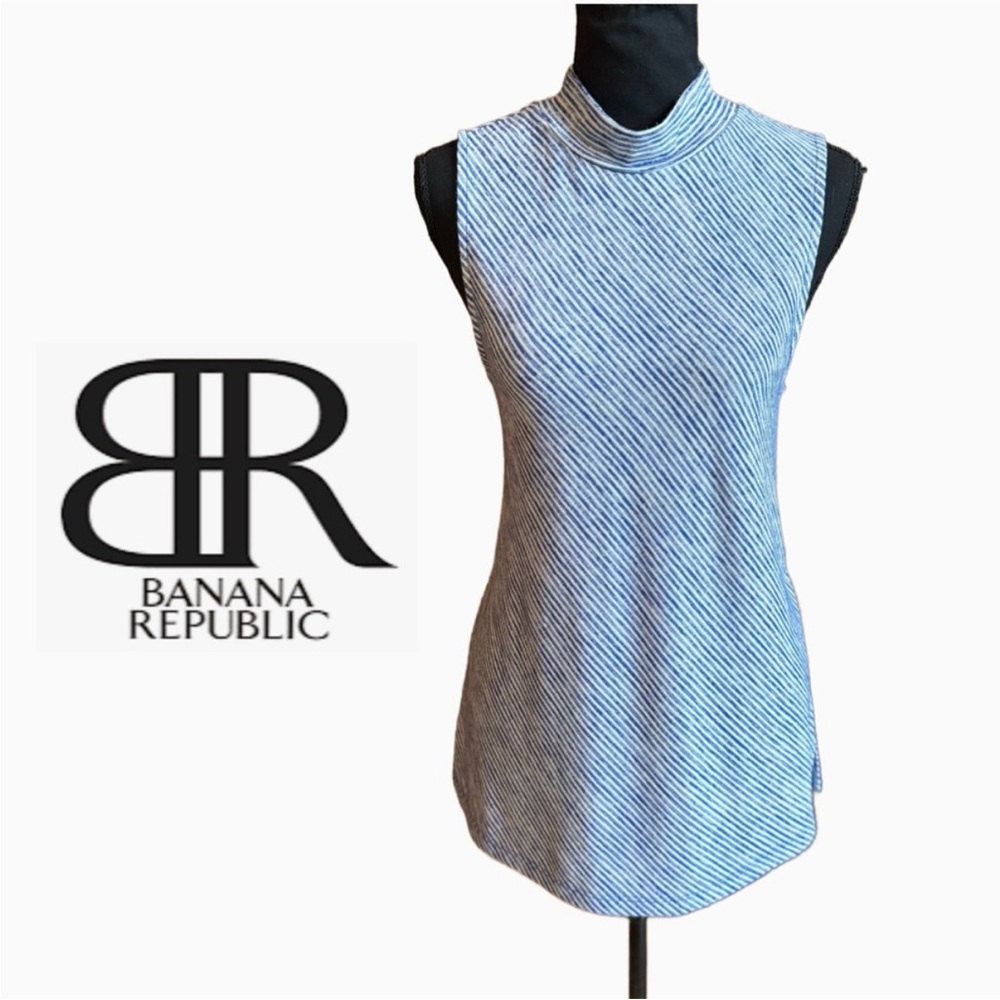 Banana Republic Striped Sleeveless Blouse